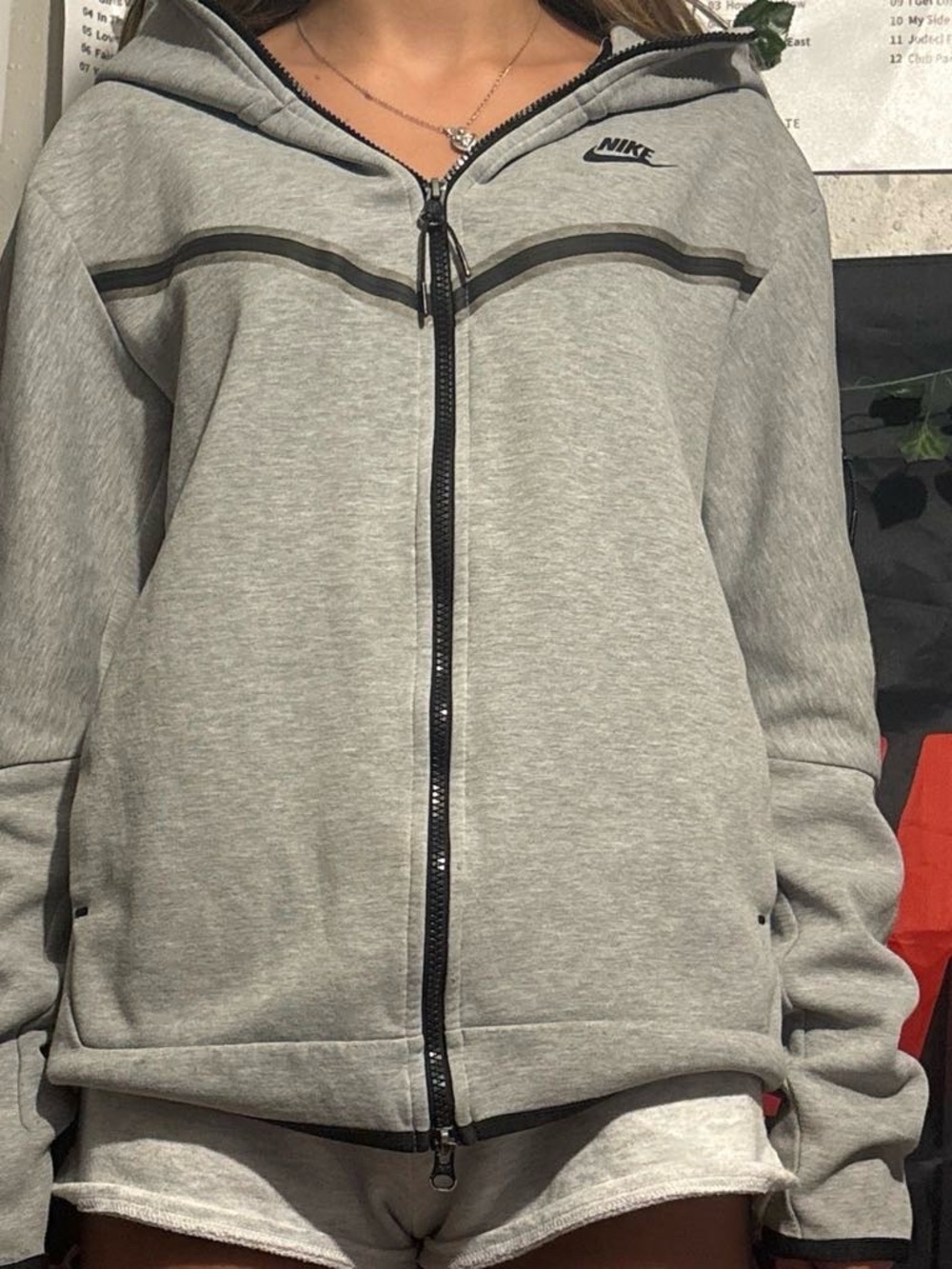 Nike Gray Hoodie with Black Accents